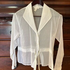 Elegant Sheer Organza Women's Top